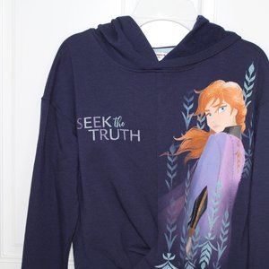 Disney Frozen II pullover hooded sweatshirt Lg